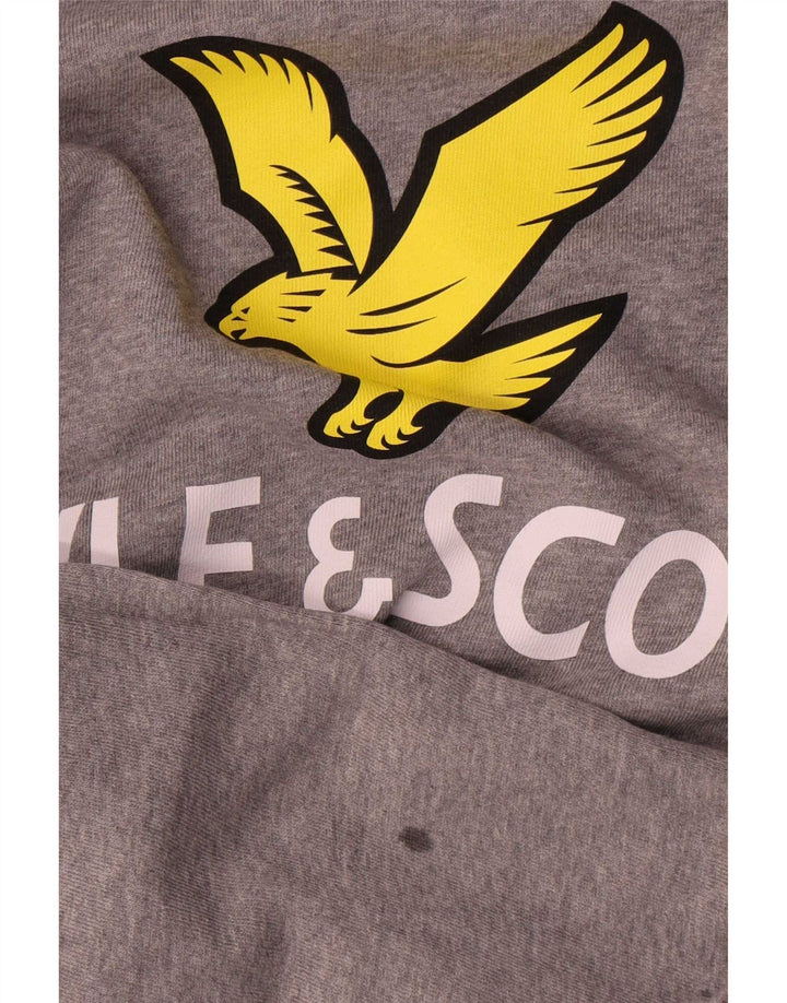 Γραφικό φούτερ Lyle & Scott Boys Jumper 12-13 ετών Grey Flecked