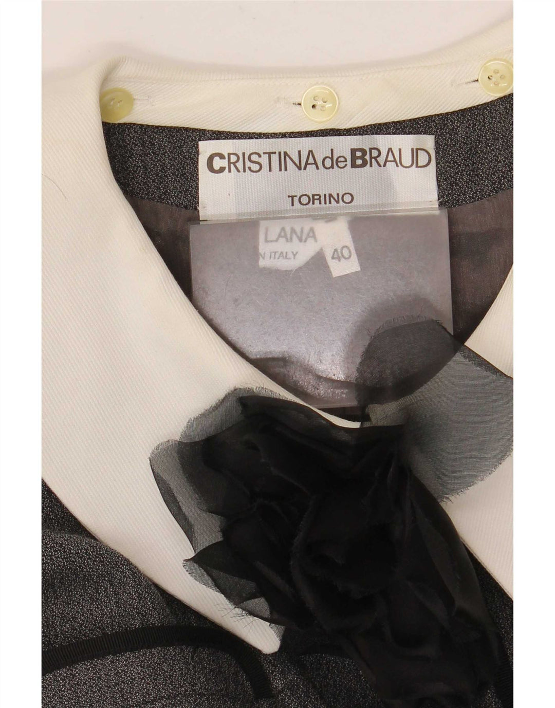 Γυναικείο φόρεμα με φούσκα Cristina De Braud IT 40 Small Grey Colourblock