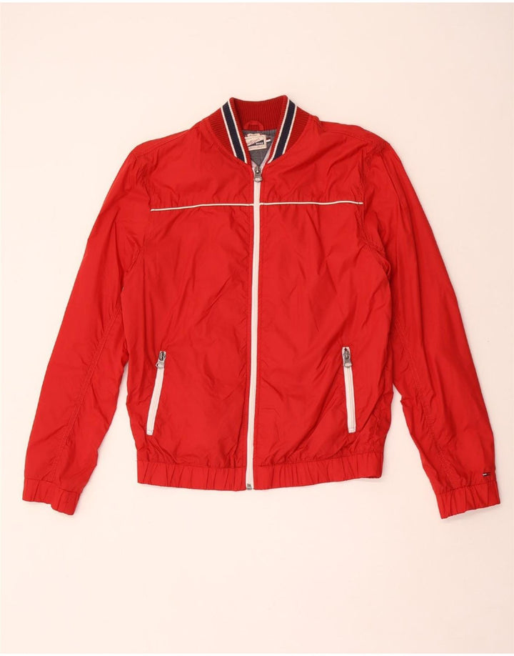 Ανδρικό μπουφάν Tommy Hilfiger UK 38 Μεσαίο κόκκινο ριγέ νάιλον