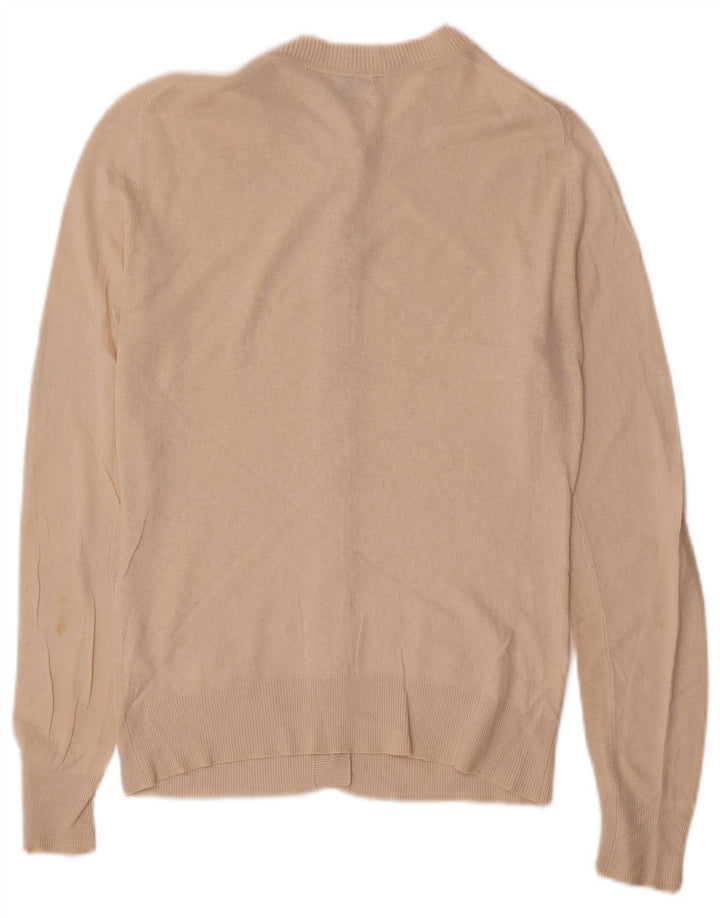 Massimo Dutti Γυναικείο πουλόβερ ζακέτα UK 12 μεσαίο μπεζ μετάξι