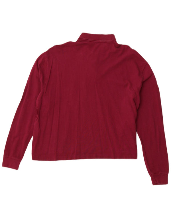 POLO RALPH LAUREN Γυναικείο υπερμεγέθη Crop μπλουζάκι πόλο UK 10 Small Pink