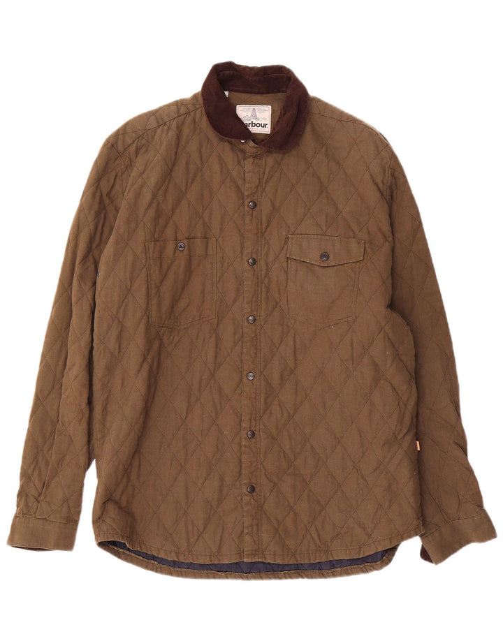 Μπουφάν Barbour Ανδρικό Καπιτονέ UK 40 Μεγάλο Χακί Βαμβακερό