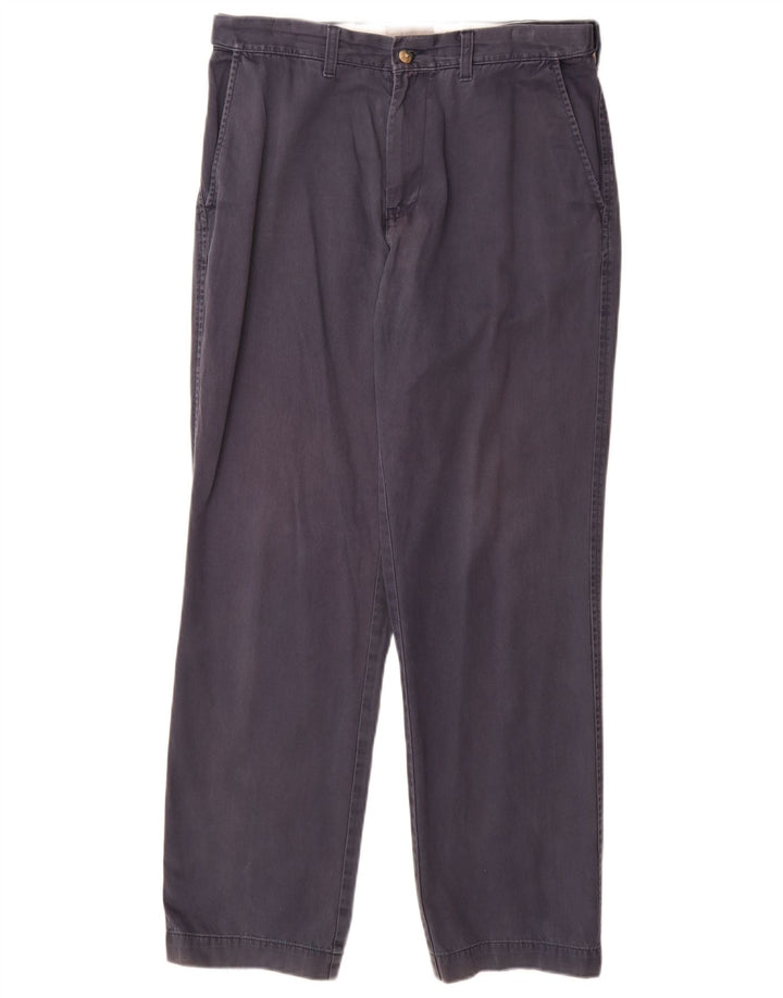 Marks & Spencer Ανδρικό κανονικό παντελόνι Chino W32 L31 Navy Blue Cotton