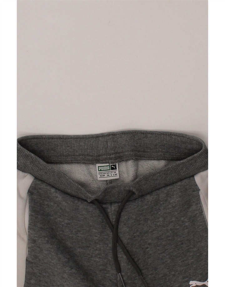 PUMA Boys Graphic Sport Shorts 5-6 Years  Grey Colourblock Vintage Puma and Second-Hand Puma from Messina Hembry 