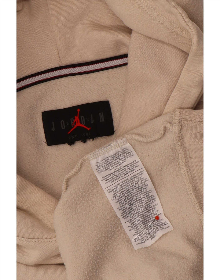Jordan Ανδρικό Hoodie Jumper Μεγάλο Μπεζ βαμβακερό
