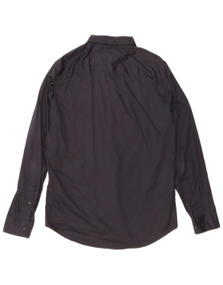 Ανδρικό πουκάμισο Armani Exchange, μεσαίο μαύρο βαμβακερό