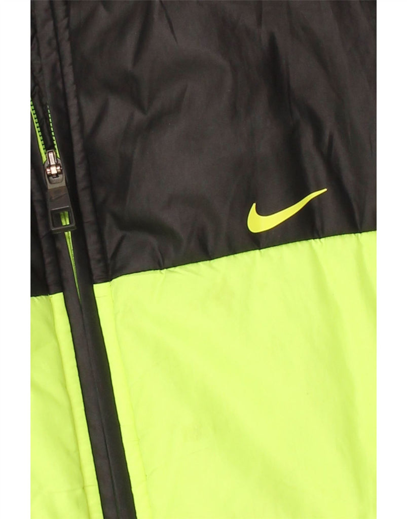 NIKE Mens Padded Jacket UK 40 Large Black Colourblock Polyester Vintage Nike and Second-Hand Nike from Messina Hembry 