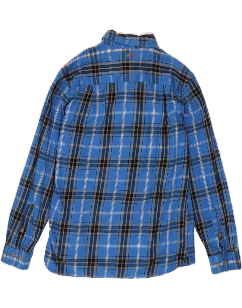 KICKERS Mens Flannel Shirt Medium Blue Check Cotton Vintage Kickers and Second-Hand Kickers from Messina Hembry 