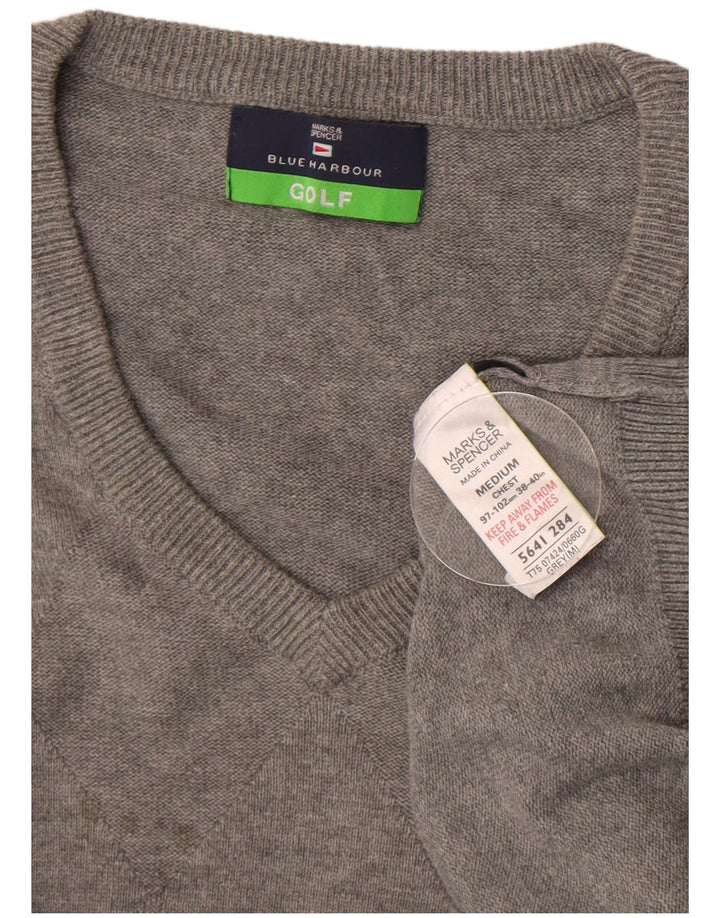 MARKS & SPENCER Ανδρικό μπλε φανελάκι Harbor Tank Top UK 38/40 Medium Grey