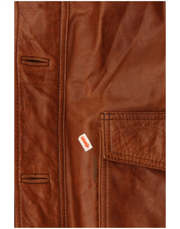 UNION RIVER Ανδρικό Δερμάτινο Μπουφάν UK 42 XL Καφέ Δερμάτινο