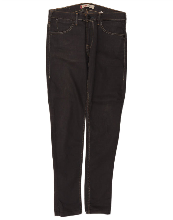 Levi's Mens 504 Straight Jeans W32 L34 Γκρι βαμβακερό