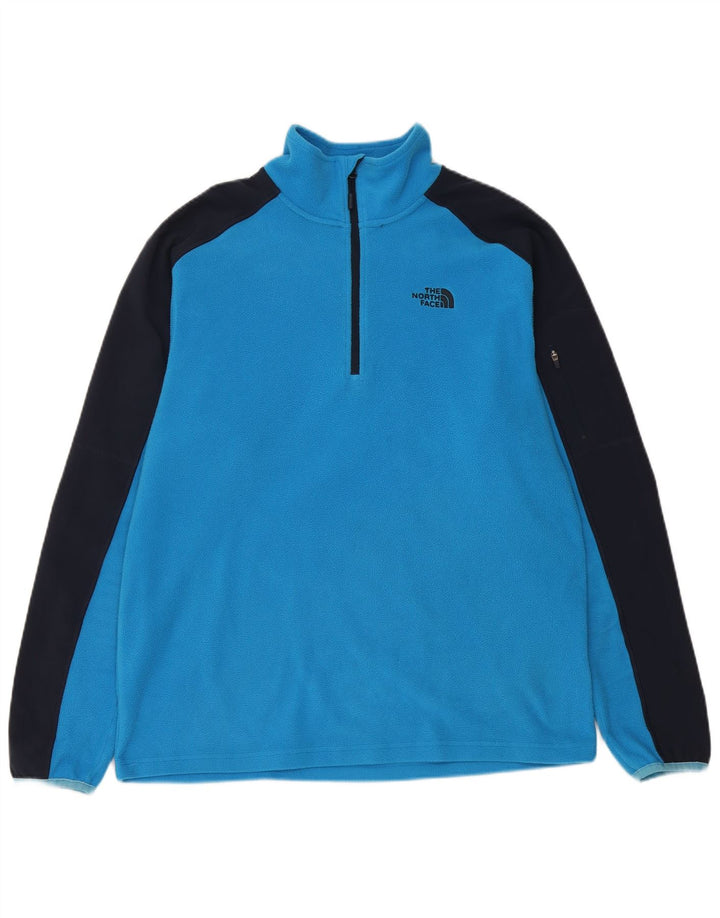 The NORTH FACE Ανδρικό μπλουζάκι με φερμουάρ Fleece Jumper με μεσαίο μπλε χρώμα