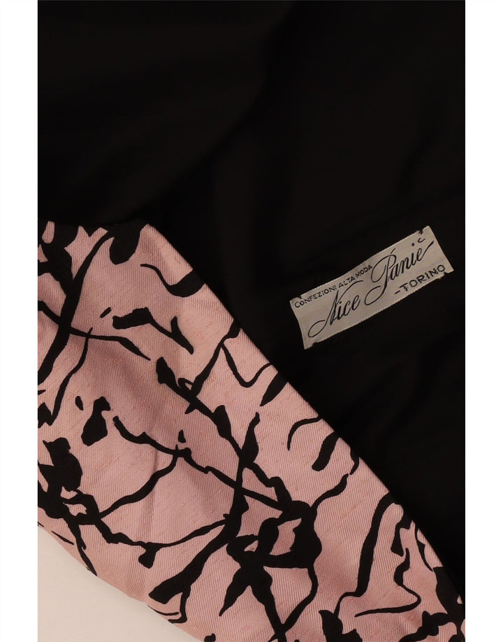 Vintage γυναικείο αφηρημένο μοτίβο 3/4 μανίκι σακάκι μπλέιζερ UK 16 μεγάλο ροζ