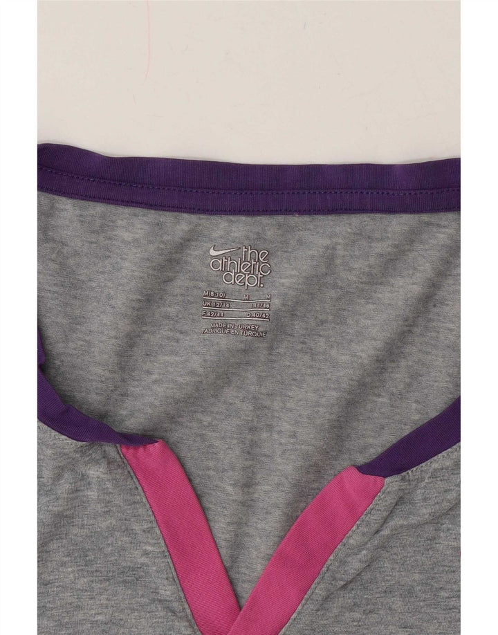 Γυναικείο T-Shirt Nike Top UK 12/14 Medium Grey Flecked