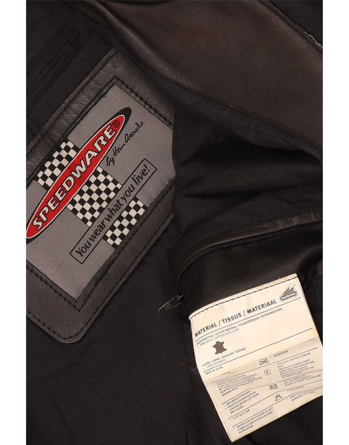 Hein Gericke Ανδρικό Δερμάτινο Μπουφάν Biker UK 38 Medium Black Colourblock