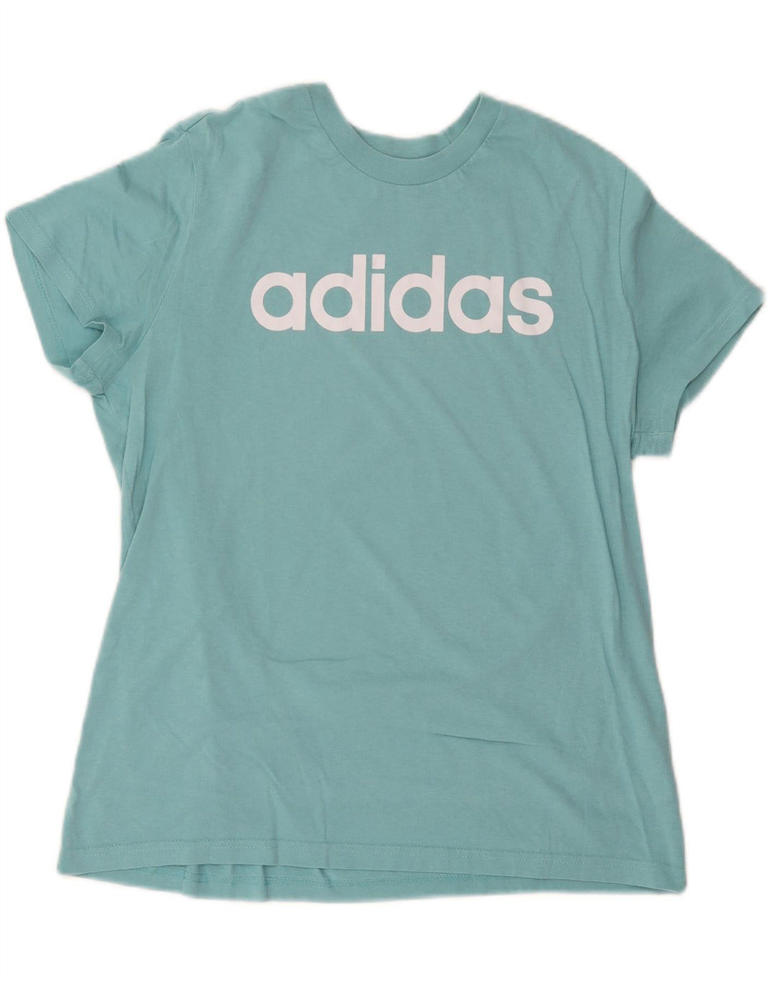 Γυναικείο γραφικό μπλουζάκι ADIDAS τοπ UK 20/22 XL μπλε βαμβακερό