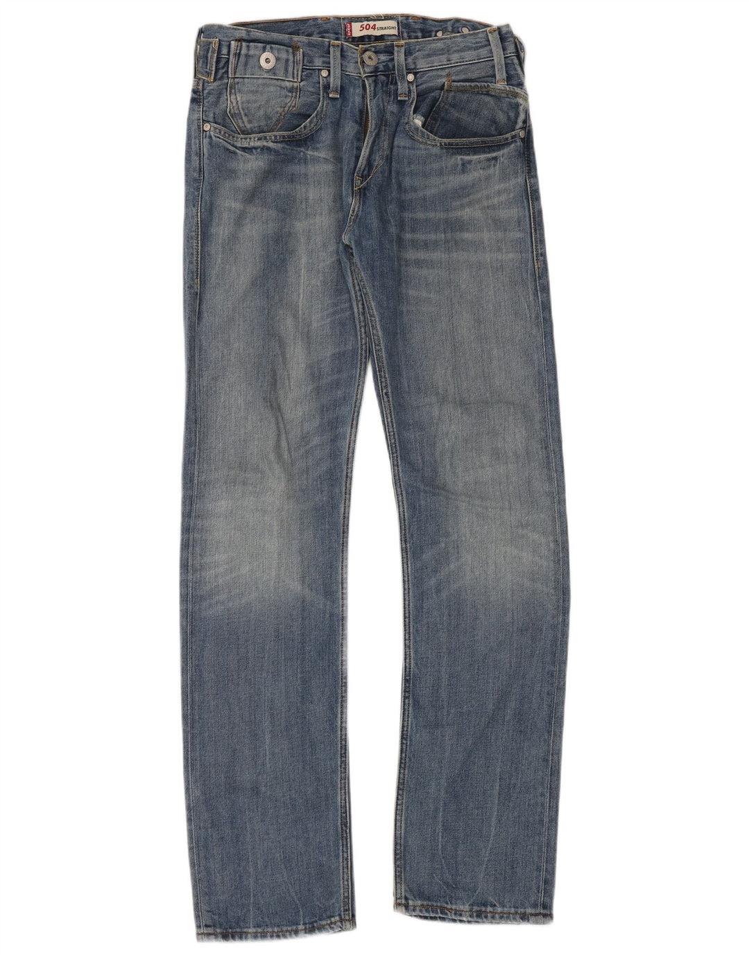 Levi's Mens 504 Straight Jeans W32 L34 Μπλε βαμβακερό