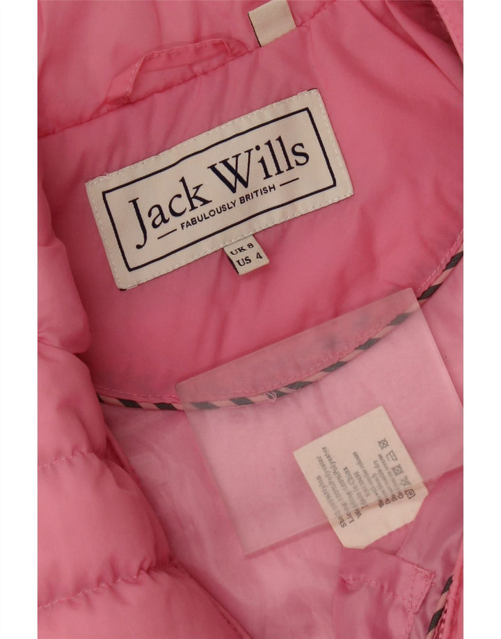 Jack Wills Γυναικεία επένδυση Gilet UK 8 Small Pink Nylon