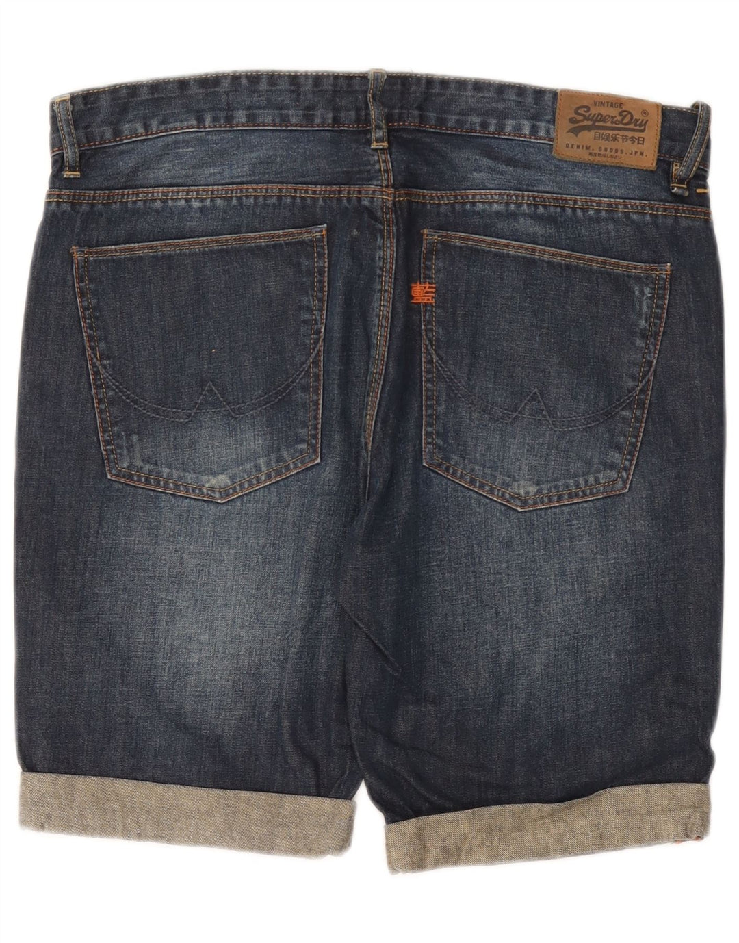 Ανδρικό Slim τζιν σορτς Superdry W32 Medium Navy Blue