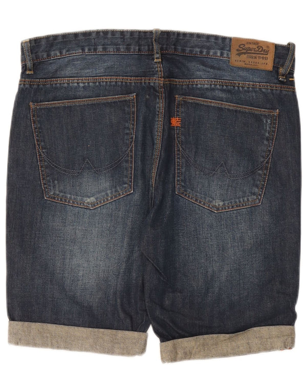Ανδρικό Slim τζιν σορτς Superdry W32 Medium Navy Blue