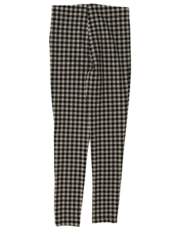 Zara Γυναικείο Skinny Casual Παντελόνι Small W26 L28 Black Gingham