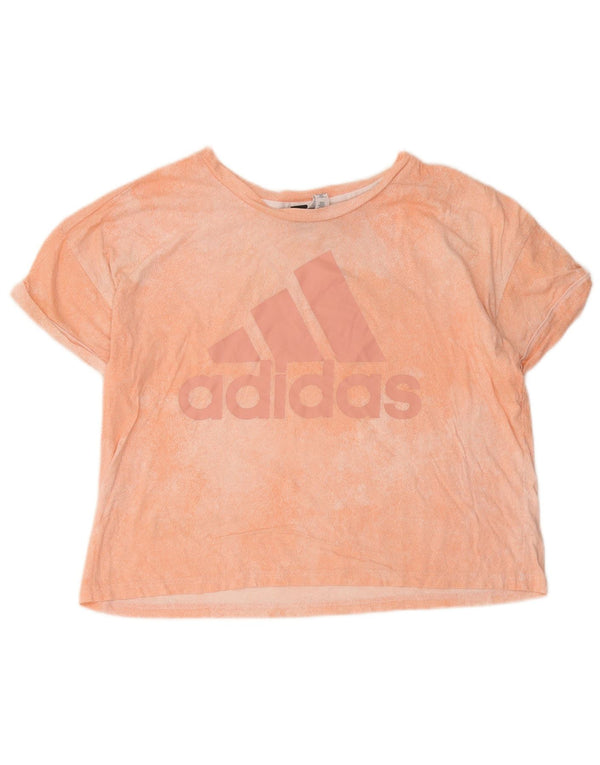Γυναικείο γραφικό T-Shirt Adidas Top UK 20/22 XL Pink Tie Dye Cotton