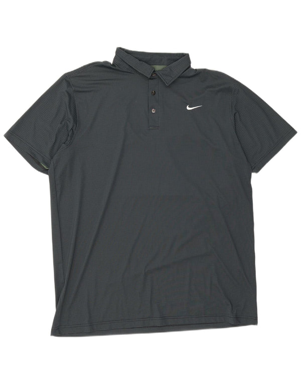 Ανδρικό μπλουζάκι Nike Dri Fit Polo 4XL με πράσινο στίγματα από πολυεστέρα