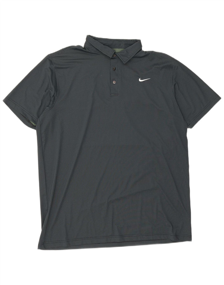 Ανδρικό μπλουζάκι Nike Dri Fit Polo 4XL με πράσινο στίγματα από πολυεστέρα