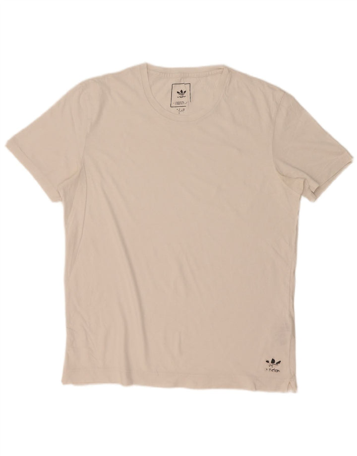 Ανδρικό T-Shirt Adidas Τοπ μεσαίο λευκό βαμβακερό
