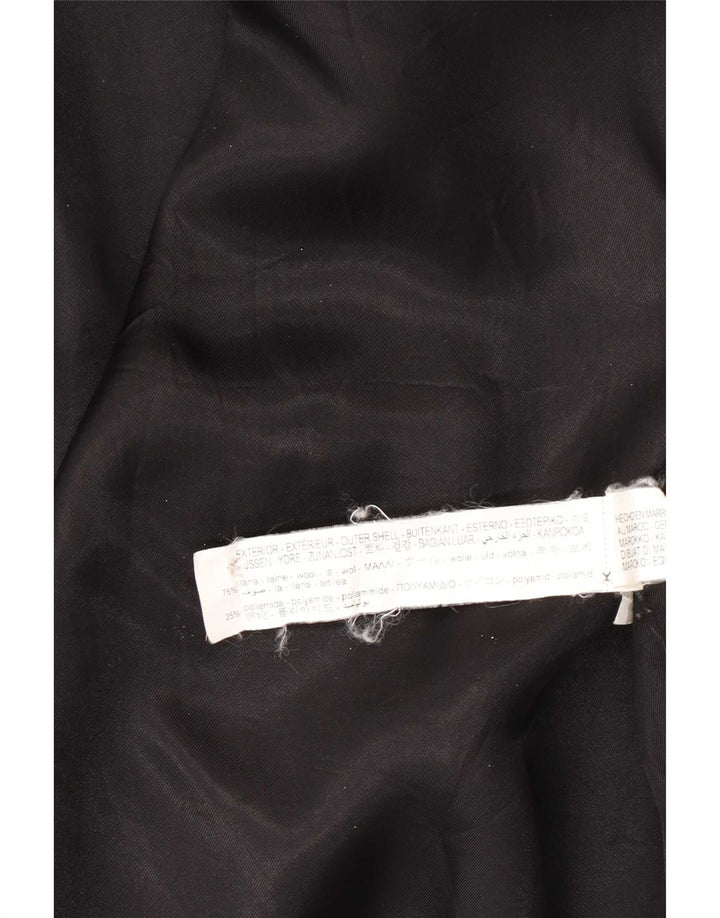 Zara Γυναικείο Oversized Πανωφόρι UK 14 Medium Black Wool