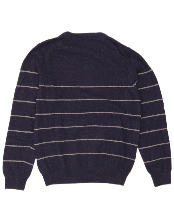 Πουλόβερ Gant Mens Crew Neck Jumper Μαλλί με μεσαίο Navy μπλε ριγέ