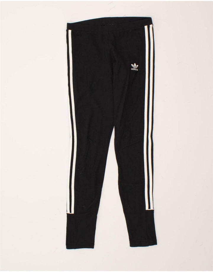 ADIDAS Womens Leggings UK 10 Small Black Cotton Vintage Adidas and Second-Hand Adidas from Messina Hembry 