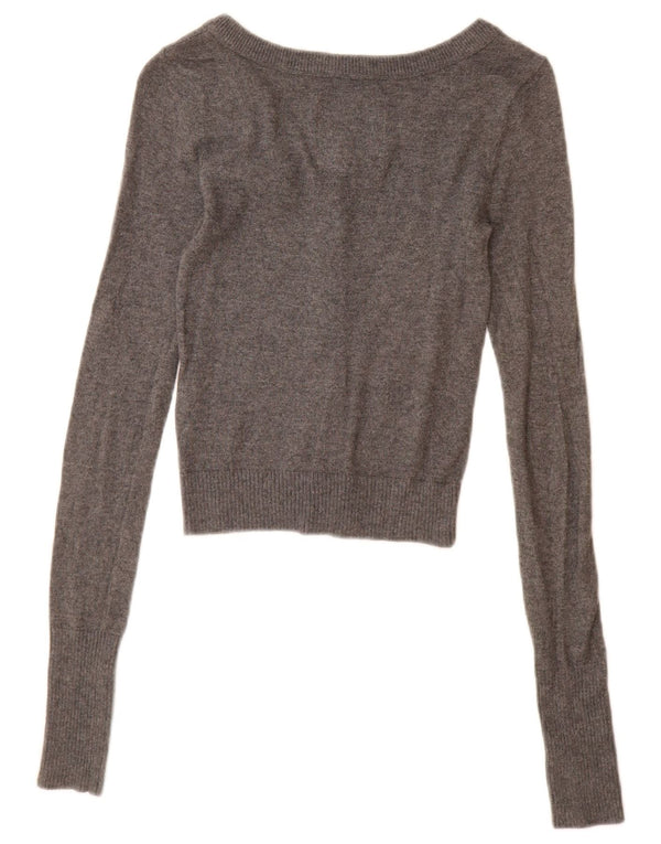 Abercrombie & Fitch Girls Crop Cardigan πουλόβερ 11-12 ετών μεγάλο γκρι