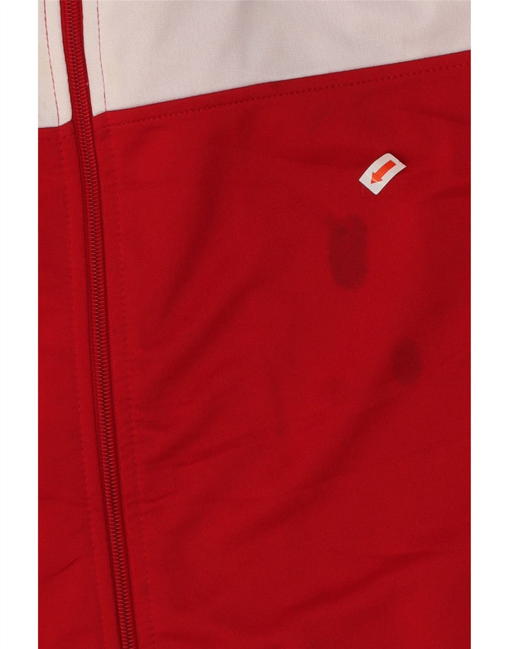 Ανδρική αθλητική φόρμα ASICS Μπουφάν με μεσαίο κόκκινο χρώμα από πολυεστέρα