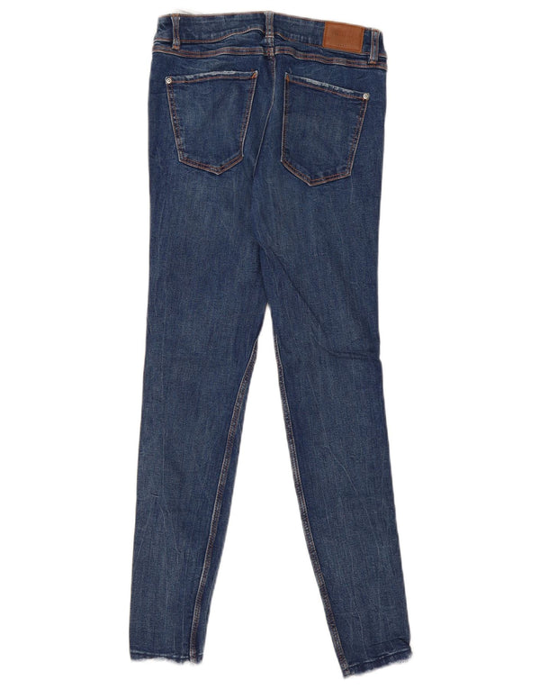 Zara Γυναικείο Skinny Jeans EU 38 Small W28 L27 Μπλε ριγέ βαμβακερό
