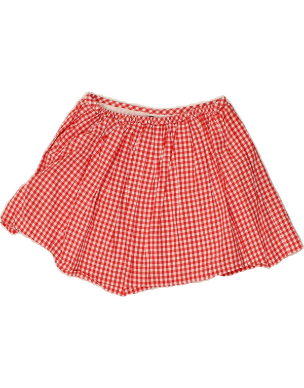POLO RALPH LAUREN Girls Mini Skirt 8-9 Years Medium W24 Red Gingham Cotton