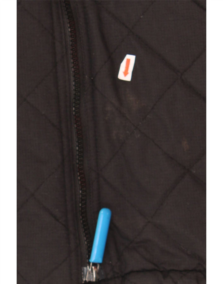 SUPERDRY Womens Windbreaker Jacket UK 14 Medium Black Polyester