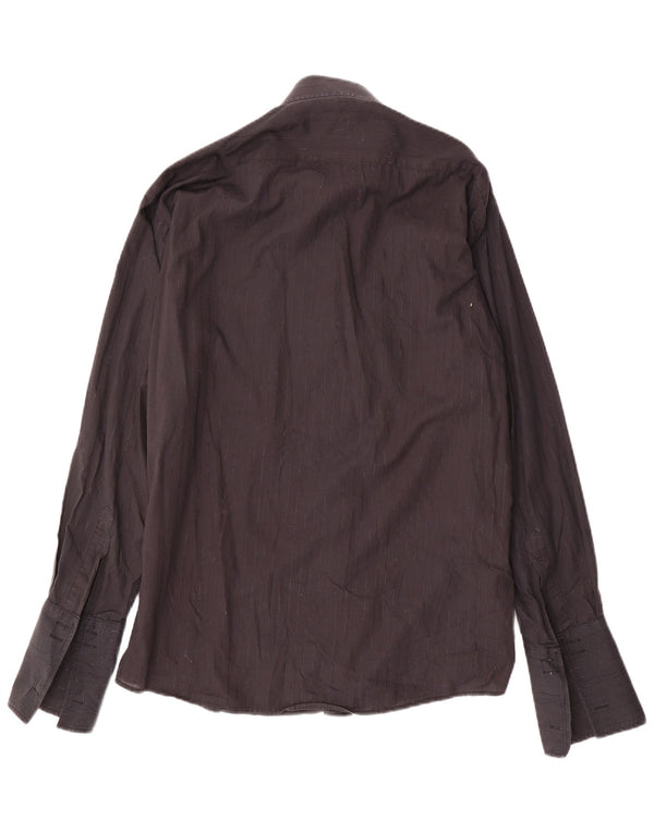 PIERRE CARDIN Ανδρικό επίσημο πουκάμισο 16 1/2 41 Large Black Pinstripe