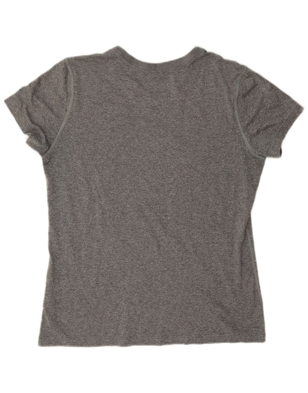 Γυναικείο μπλουζάκι Nike γραφικό New Jersey Top UK 16 Large Grey Flecked