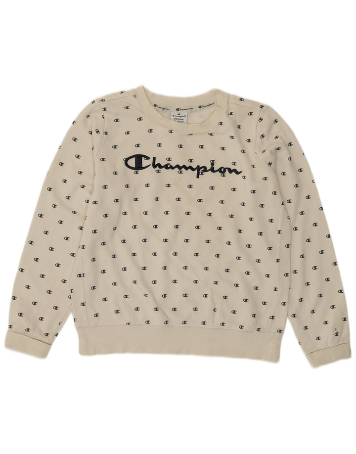 Champion Γυναικείο Γραφικό Φούτερ Jumper UK 14 Medium White