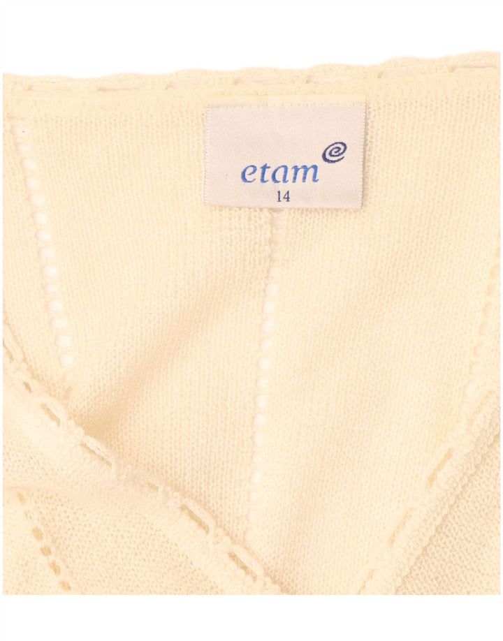 Γυναικείο πουλόβερ ETAM Longline Cardigan UK 14 Medium Beige Acrylic