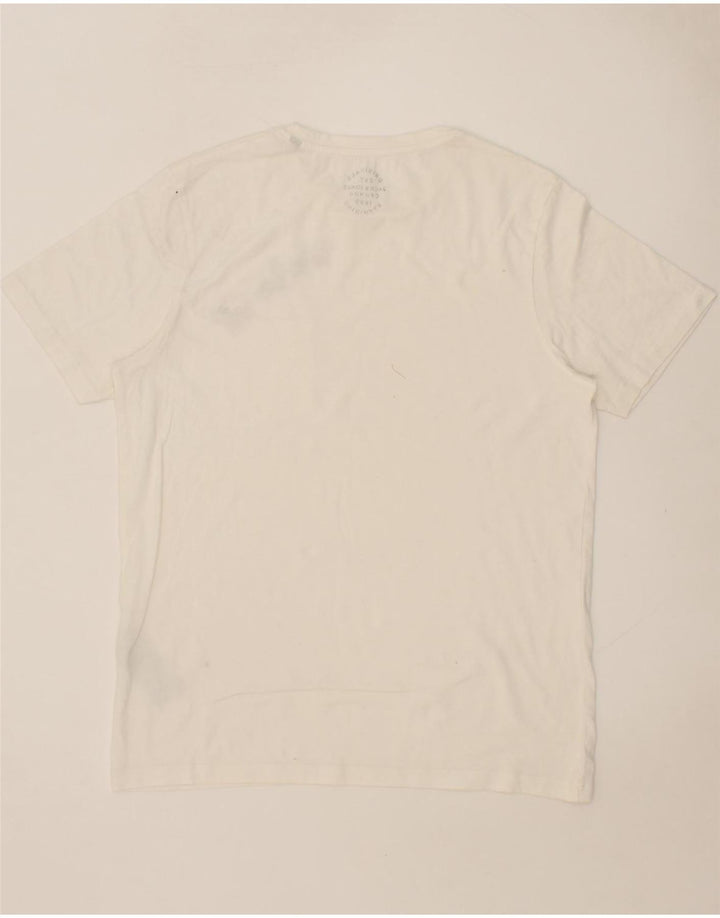 JACK & JONES Mens Graphic T-Shirt Top Medium White Vintage Jack & Jones and Second-Hand Jack & Jones from Messina Hembry 
