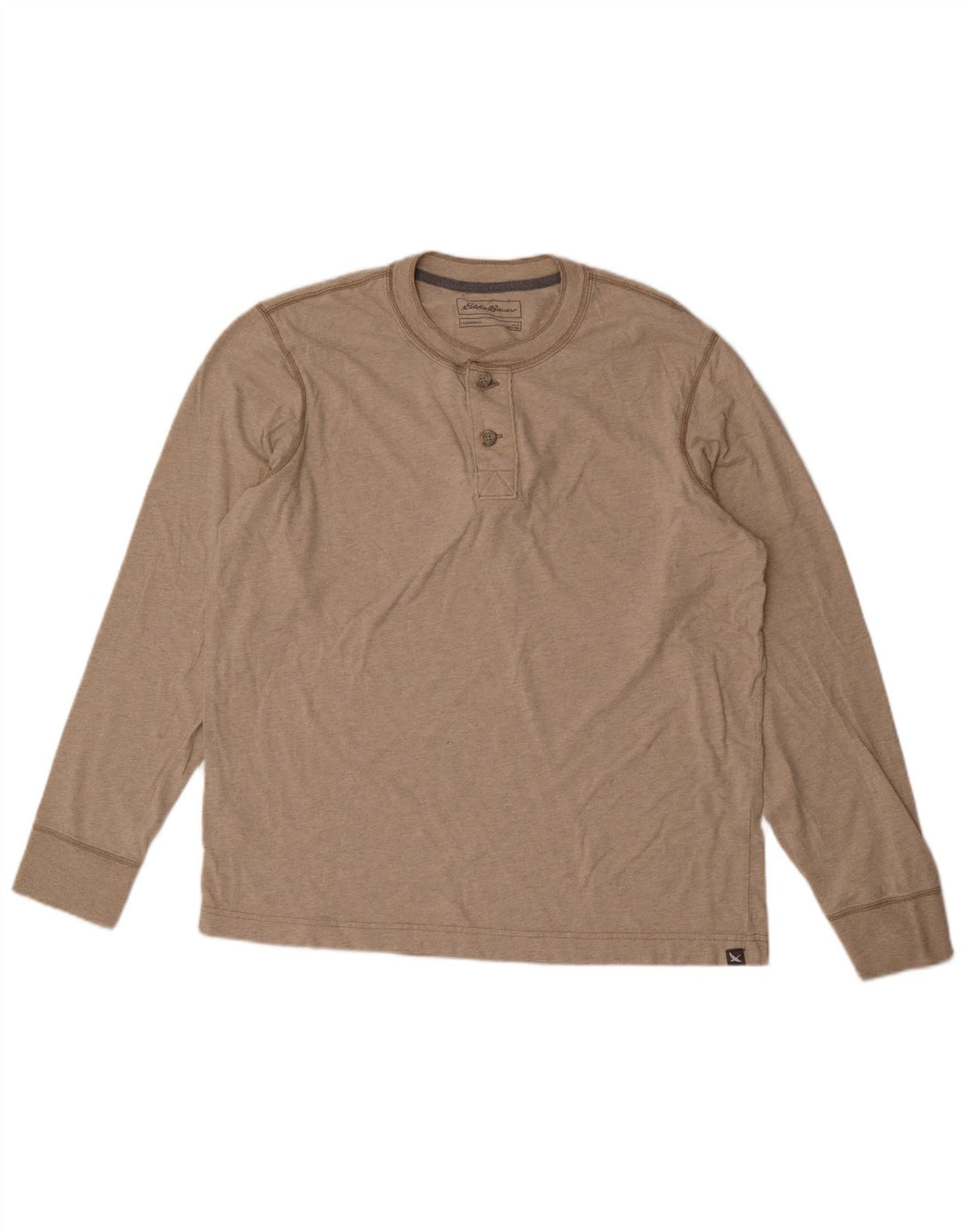 Eddie Bauer Ανδρικό τοπ μακρυμάνικο μεγάλο μπεζ βαμβακερό
