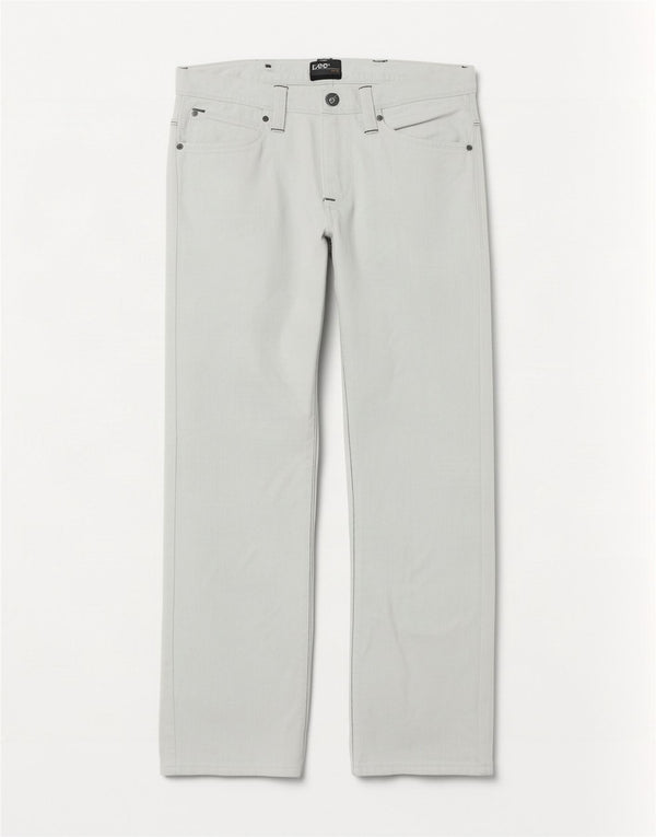 Lee Womens Zed Straight Jeans W31 L30 Λευκό βαμβακερό