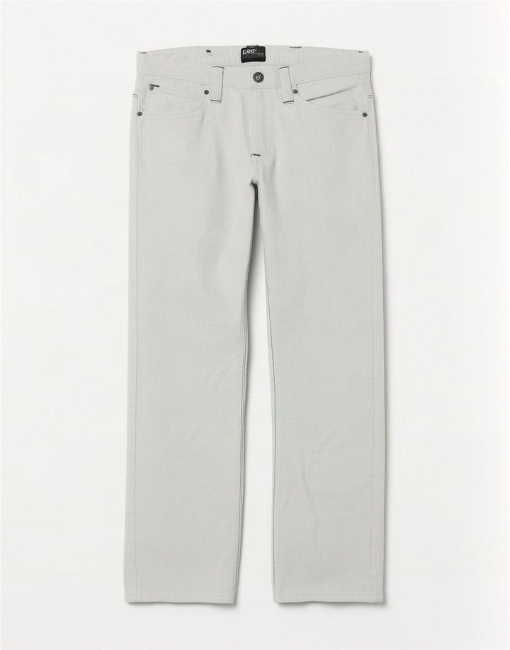 Lee Womens Zed Straight Jeans W31 L30 Λευκό βαμβακερό