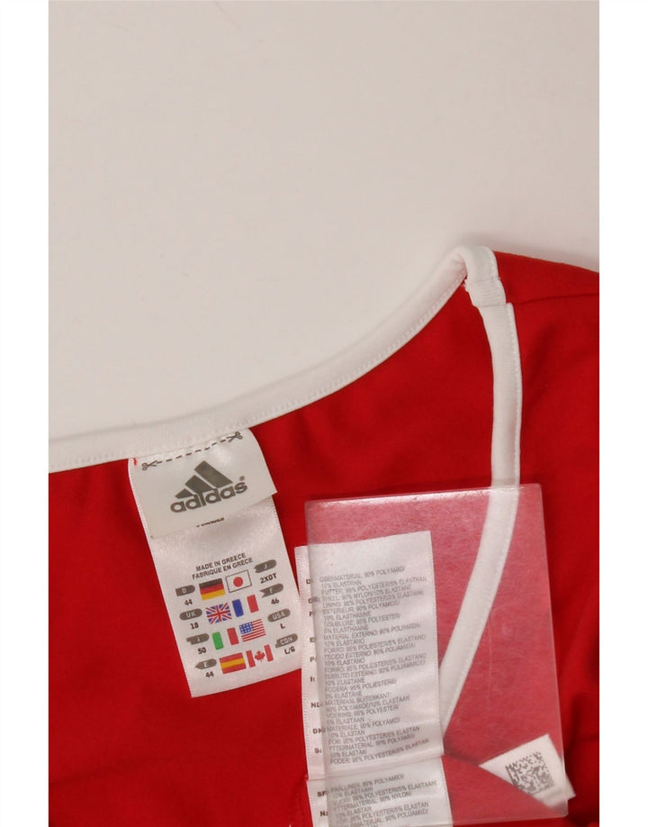Γυναικείο γιλέκο ADIDAS τοπ UK 18 XL κόκκινο νάιλον