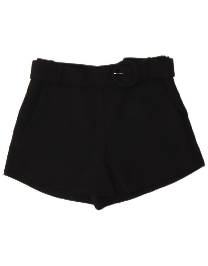 Zara Γυναικείο Ψηλόμεσο Σορτς Chino Small W26 μαύρο πολυεστέρα