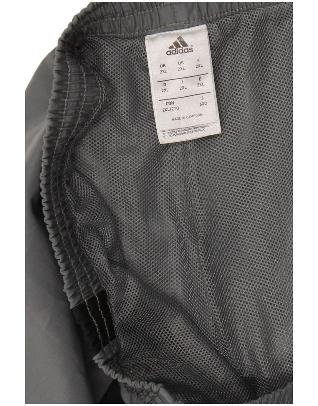 Ανδρικό αθλητικό σορτς Adidas 2XL γκρι χρώματος πολυεστέρας