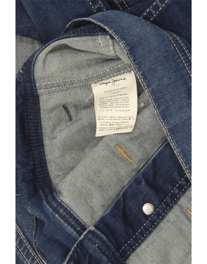 Τζιν μπουφάν PEPE Jeans Crop UK 10 Small Blue Cotton