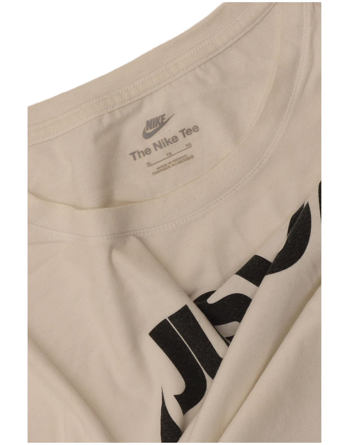 Ανδρικό γραφικό μπλουζάκι Nike τοπ XL λευκό